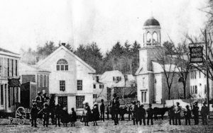 Before the church was raised in 1866